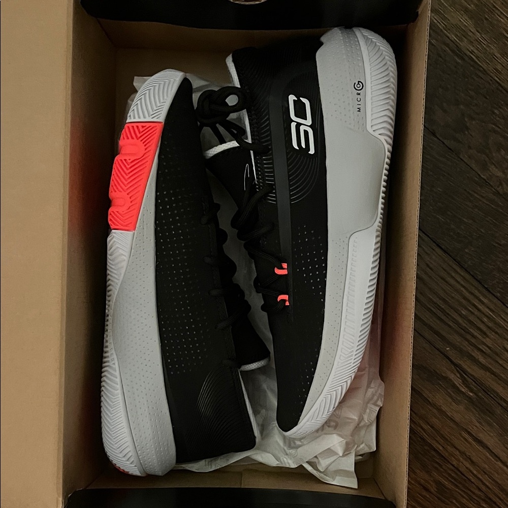 Under Armour Black Athletic Shoes with Coral Accents